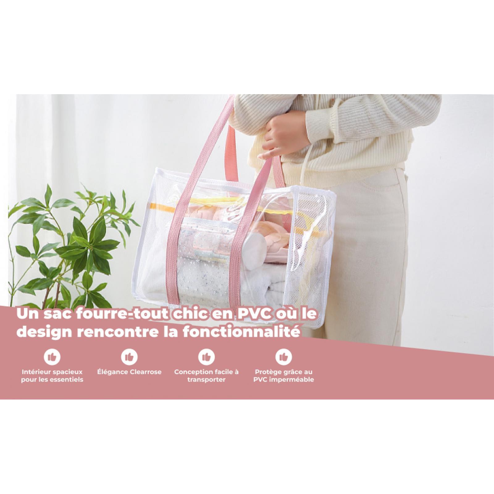 Leather Work Japan - Borsa da spiaggia in PVC trasparente