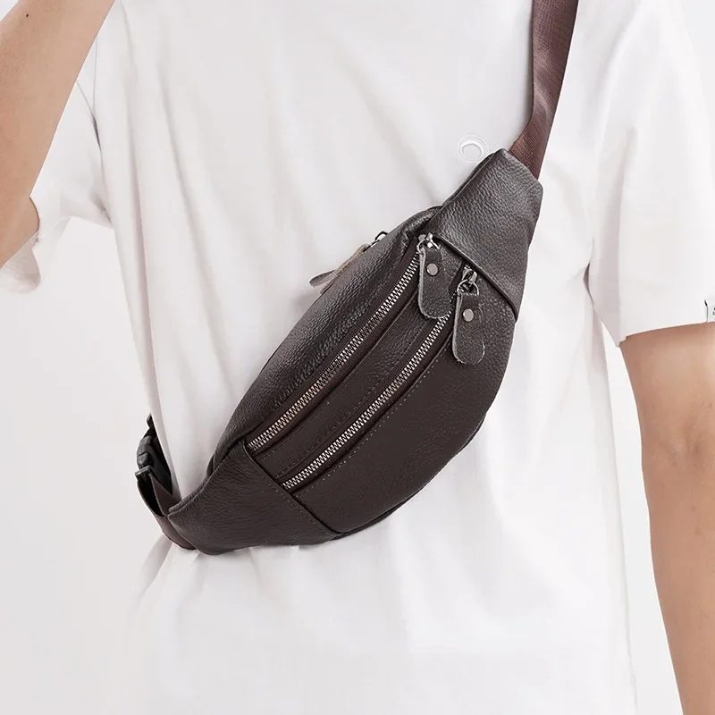 Leather Work Bag Laptop - Borsa da uomo in vera pelle,