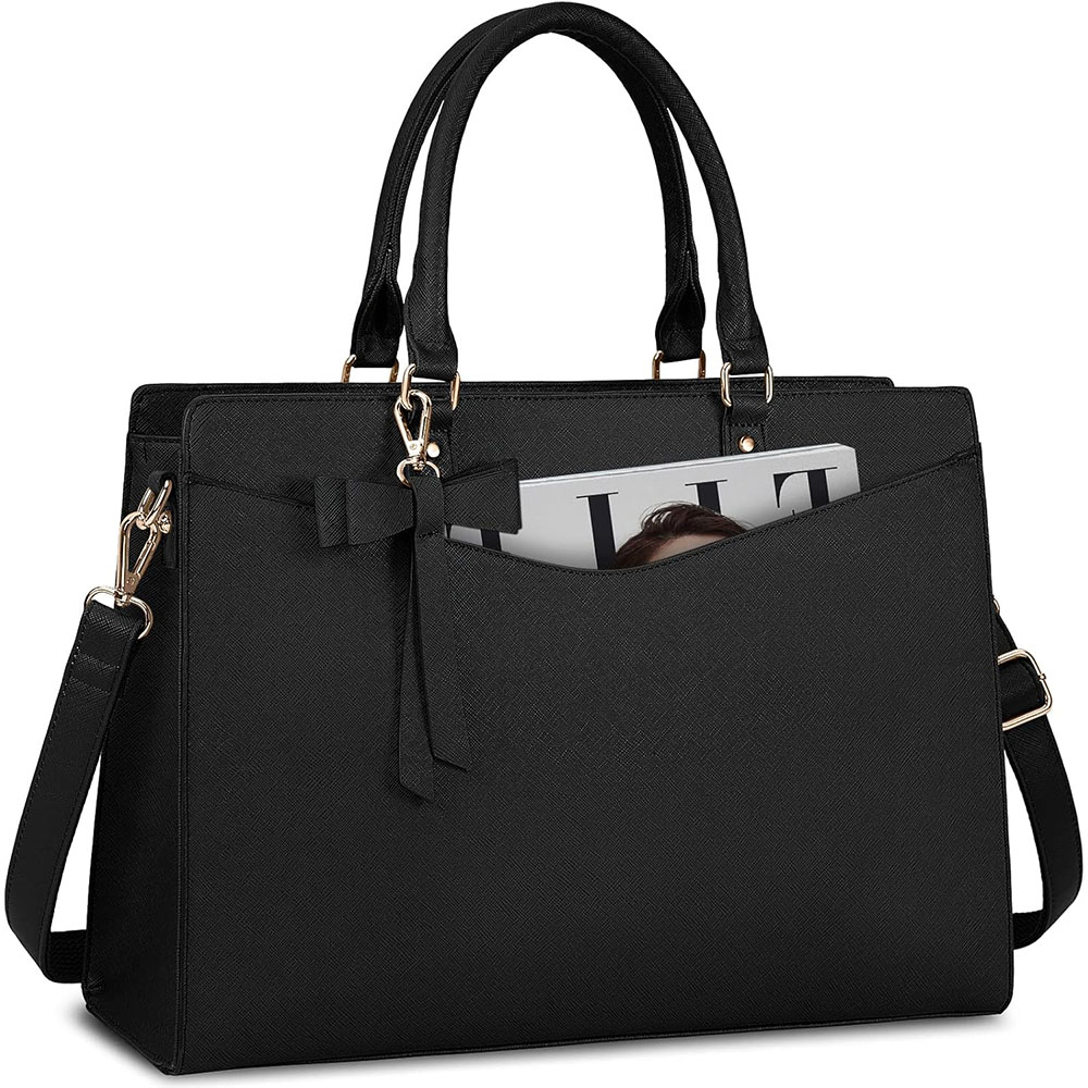 Leather Work Bag Laptop - Borsa per Laptop da Donna 15.6