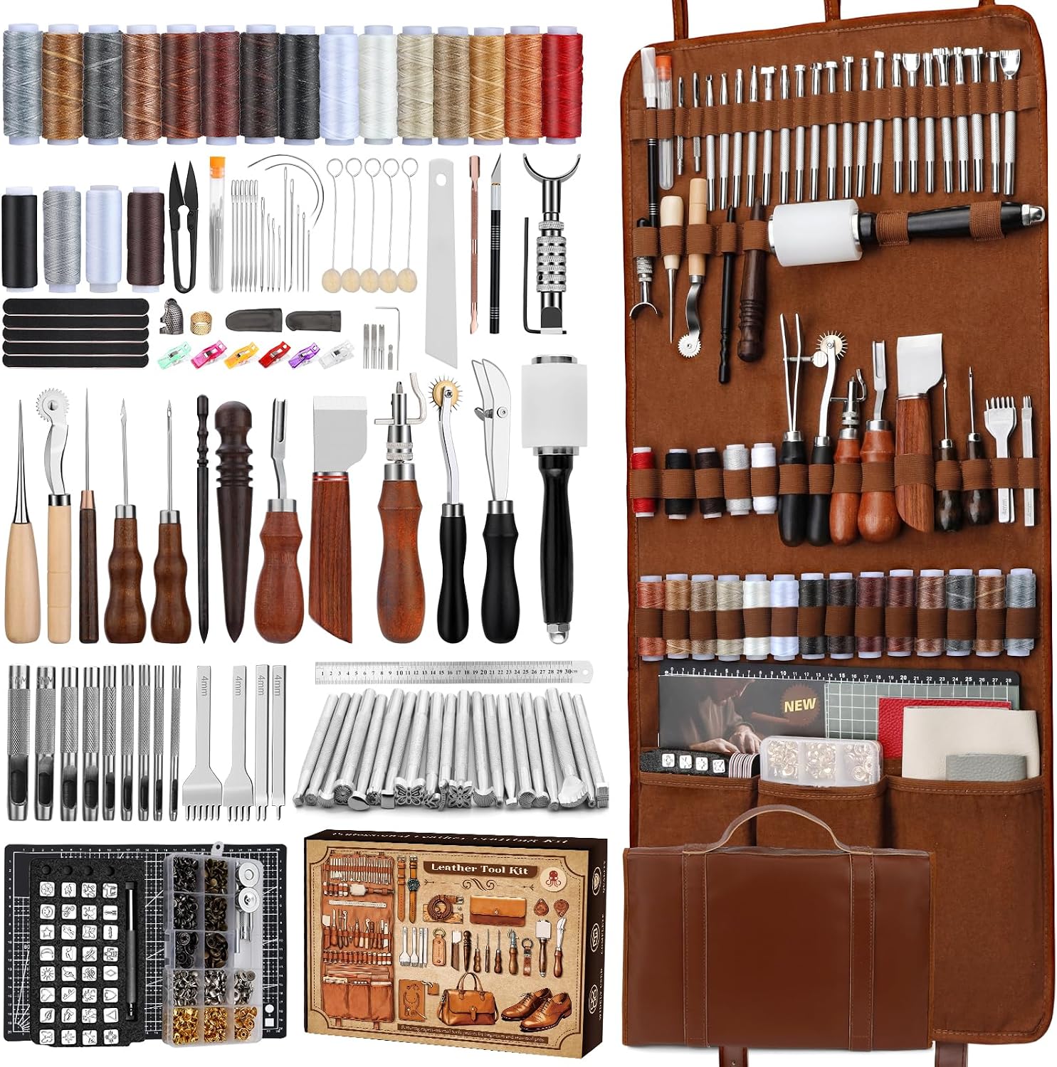 For Leather Work - Kit per Lavorazione Pelle, Set di