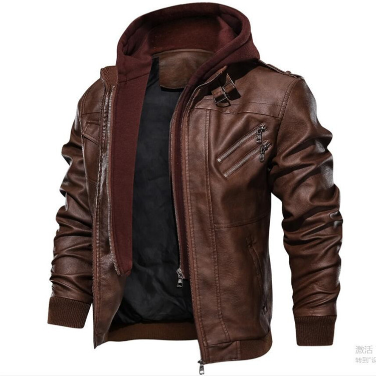 Cappotti con Cappuccio da Uomo - Leather Work Jacket With Hood recensione e prezzo
