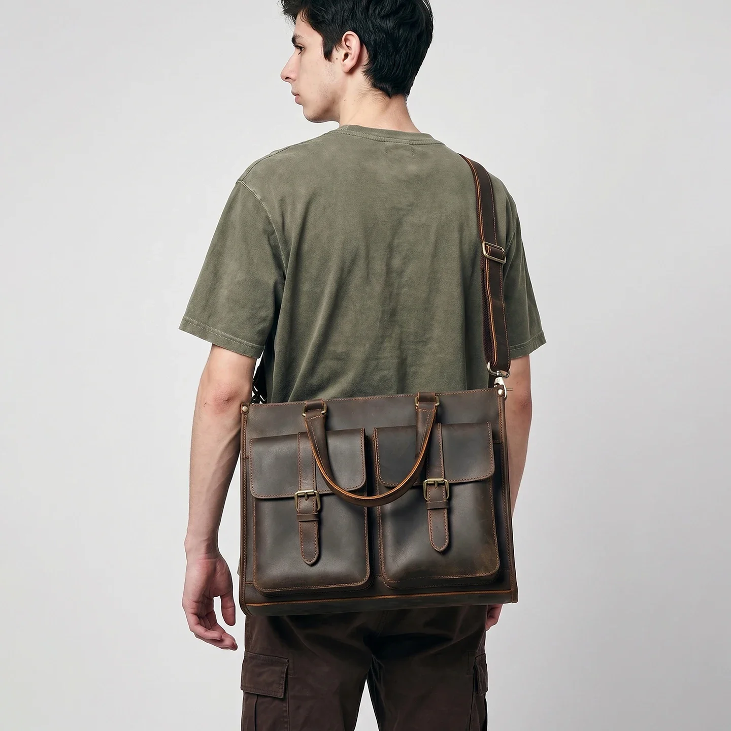 Borsa a Tracolla Vintage in Ve - Leather Work Bag Laptop recensione e prezzo