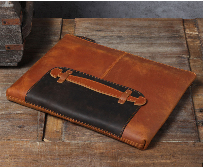 Pochette da uomo vintage di gr - Leather Work Bag Laptop recensione e prezzo