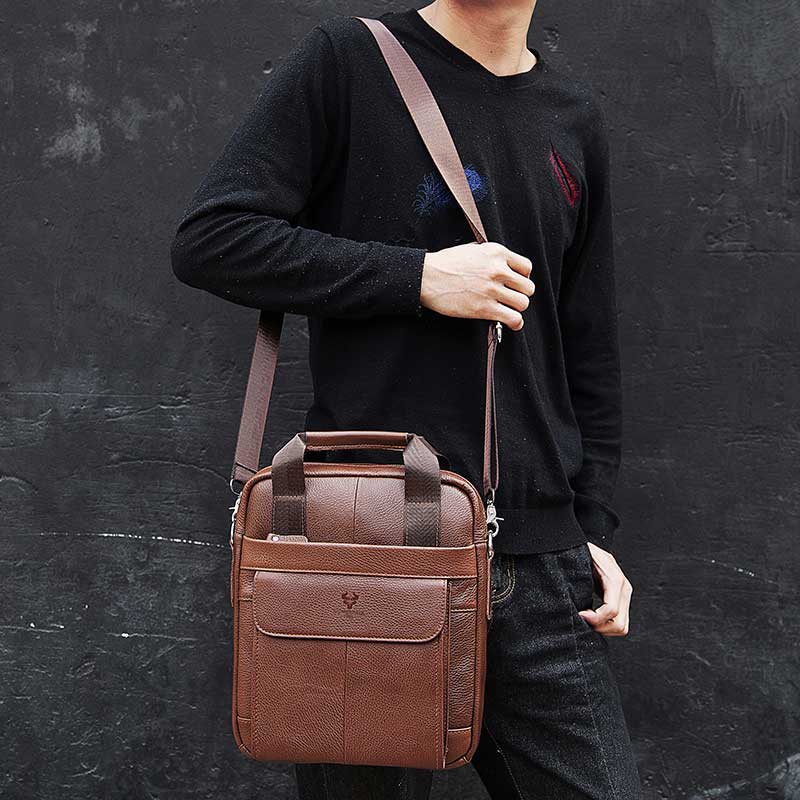 Borse da uomo in vera pelle du - Leather Work Bag Laptop recensione e prezzo