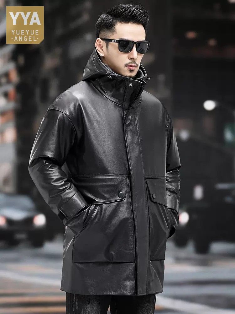 Piumino da lavoro caldo da uom - Leather Work Jacket With Hood recensione e prezzo